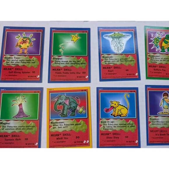 Vintage Pukey-mon Card Lot of 27 Parody TCG 2000 Pacific - Picture 6 of 8
